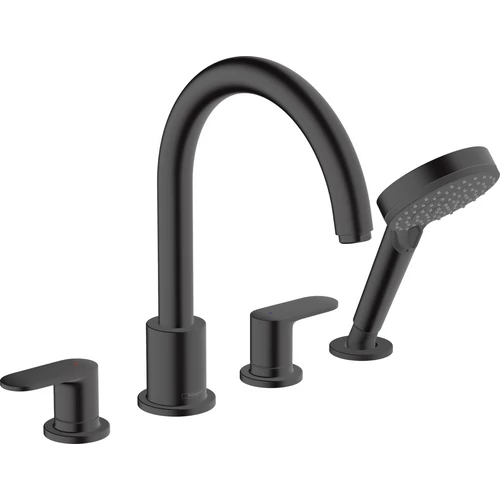 Hansgrohe Vernis Blend Peremre szerelhető kádcsaptelep matt fekete 71456670