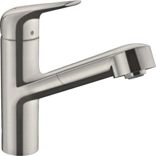 Hansgrohe Focus M42 Egykaros konyhai csaptelep kihúzható kifolyóval nemesacél felület 71814800