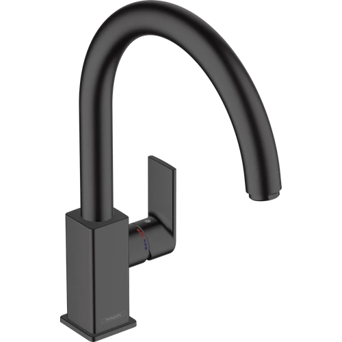 Hansgrohe Vernis Shape M35 Egykaros konyhai csaptelep 210, elforgatható kifolyóval matt fekete 71871670