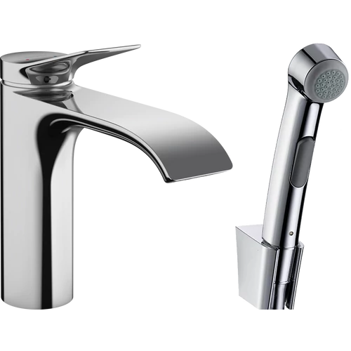 Hansgrohe Vivenis Egykaros mosdócsaptelep bidé kézizuhannyal és 160 cm-es zuhanytömlővel króm 75210000