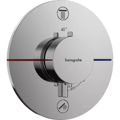 Hansgrohe ShowerSelect Comfort S Falsík alatti Kád/Zuhany termosztát, 2 funkciós, beépített biztonsági kombinációval EN1717 15556000