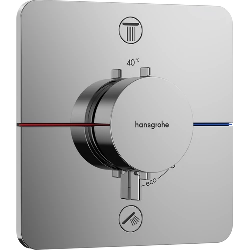 Hansgrohe ShowerSelect Comfort Q Falsík alatti Kád/Zuhany termosztát, 2 funkciós, beépített biztonsági kombinációval EN1717 15586000