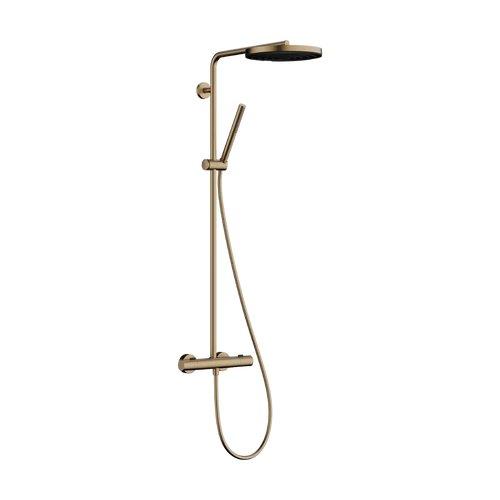 Hansgrohe Pulsify S Puro Showerpipe 260, 1jet, Ecostat Fine termosztáttal Szálcsiszolt Bronz 24222140