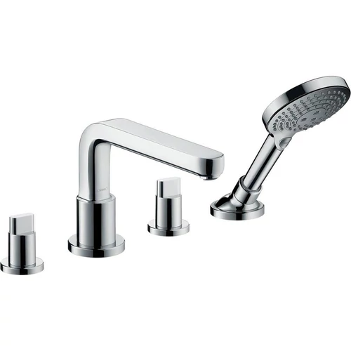 Hansgrohe METRIS S 4-lyukú, peremre szerelhető kádcsaptelep, hosszú kifolyóval DN15, króm, 31447000