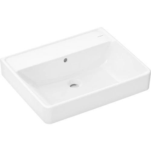 Hansgrohe Xanuia Q Mosdókagyló 600/480, csapfurat nélkül, túlfolyóval, SmartClean Fehér 61149450