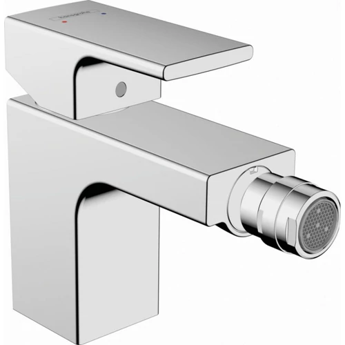 Hansgrohe Vernis Shape Egykaros szögletes bidé csaptelep fém automata lefolyógarnitúrával, króm 71219000