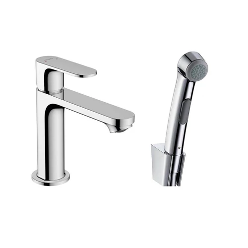 Hansgrohe REBRIS S 110 mosdócsaptelep bidette zuhannyal, leeresztő nélkül, króm, 72215000