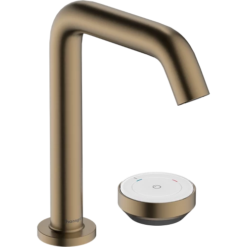 Hansgrohe Tecturis S 2-lyukú mosdócsaptelep 150, CoolStart, lefolyógarnitúrával, szálcsiszolt bronz 73353140