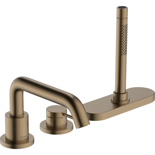 Hansgrohe Tecturis S 3-lyukú kádcsaptelep, sBox, szálcsiszolt bronz 73447140