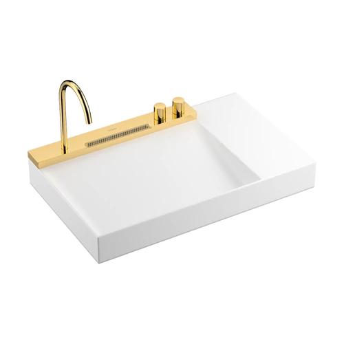 Hansgrohe Avalegra AquaUnit 780/475 mosdórendszer zuhanyvízsugárral Polírozott Arany Hatású 22473990