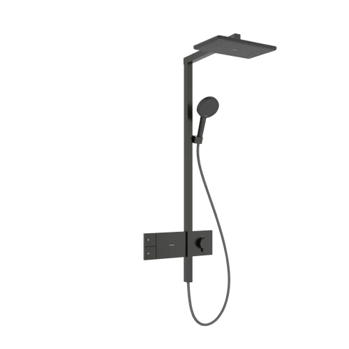 Hansgrohe Raindance Alive Q Showerpipe 210/340, 1jet, ShowerSelect Comfort Szálcsiszolt Fekete Króm 24580340