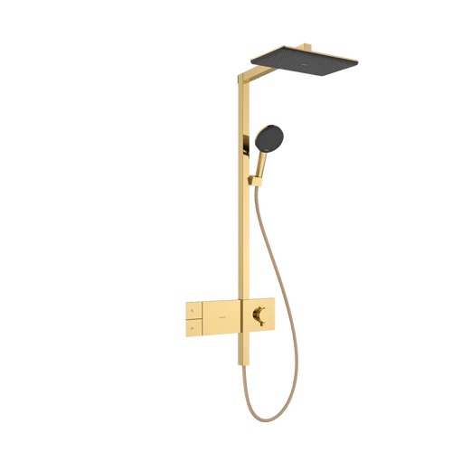 Hansgrohe Raindance Alive Q Showerpipe 210/340, 1jet, ShowerSelect Comfort Polírozott Arany Hatású 24580990