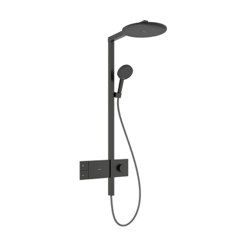 Hansgrohe Raindance Alive S Showerpipe 300, 1jet, ShowerSelect Comforttal Szálcsiszolt Fekete Króm 24582340