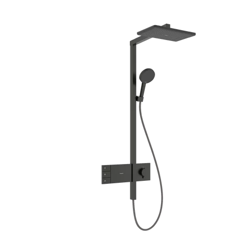 Hansgrohe Raindance Alive Q Showerpipe 300, 2jet, ShowerSelect Comfort Szálcsiszolt Fekete Króm 24590340