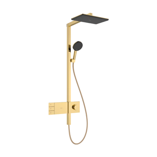 Hansgrohe Raindance Alive Q Showerpipe 210/340, 2jet, EcoSmart, ShowerSelect Comfort Polírozott Arany Hatású 24591990