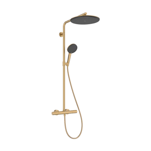 Hansgrohe Raindance Alive S Puro Showerpipe 300, 1jet, Ecostat Element Szálcsiszolt Bronz 24593140