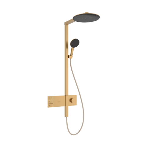 Hansgrohe Raindance Alive S Showerpipe 300, 2jet, EcoSmart, ShowerSelect Comfort Szálcsiszolt Bronz 24596140