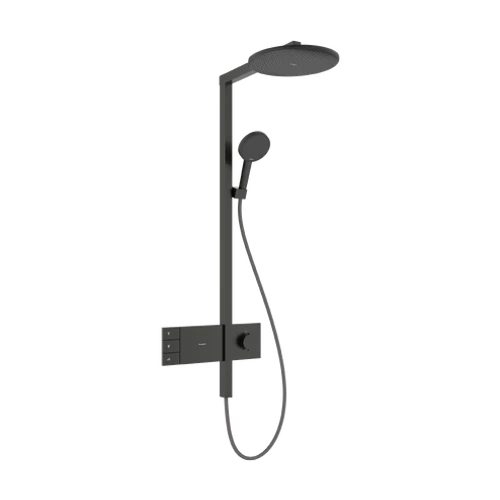 Hansgrohe Raindance Alive S Showerpipe 300, 2jet, EcoSmart, ShowerSelect Comfort Szálcsiszolt Fekete Króm 24596340