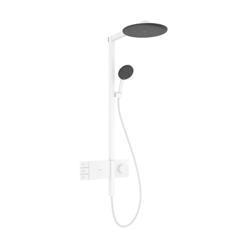 Hansgrohe Raindance Alive S Showerpipe 300, 2jet, EcoSmart, ShowerSelect Comfort Matt Fehér 24596700