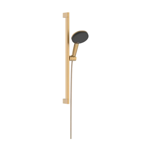 Hansgrohe Raindance Alive Select S Zuhanyszett 125, 3jet, EcoSmart, Unica E Puro 65 zuhanyrúddal és zuhanytartóval Szálcsiszolt Bronz 24600140