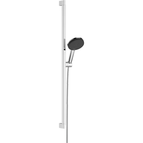 Hansgrohe Raindance Alive Select S Zuhanyszett 125, 3jet, EcoSmart, Unica E Puro 90cm-es zuhanyrúddal, zuhzanytartóval Króm 24601000