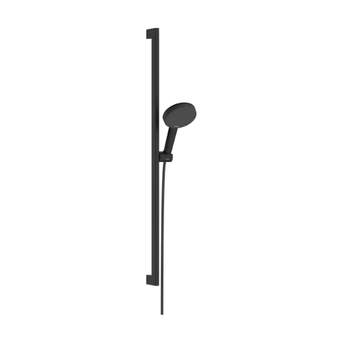 Hansgrohe Raindance Alive Select S Zuhanyszett 125, 3jet, EcoSmart, Unica E Puro 90cm-es zuhanyrúddal, zuhzanytartóval Matt Fekete 24601670