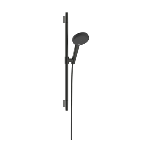 Hansgrohe Raindance Alive Select S Zuhanyszett 125, 3jet, EcoSmart, Unica S Pura 65 zuhanyrúddal Szálcsiszolt Fekete Króm 24602340