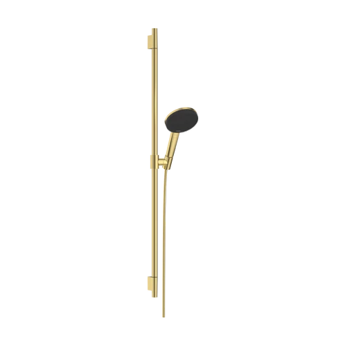 Hansgrohe Raindance Alive Select S Zuhanyszett 125, 3jet, EcoSmart, Unica S Puro 90cm-es zuhanyrúddal Polírozott Arany Hatású 24603990