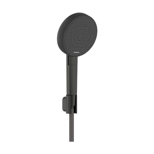 Hansgrohe Raindance Alive Select S Zuhanytartó szett 125, 3jet, EcoSmart, Designflex zuhanytömlővel 160cm Szálcsiszolt Fekete Króm 24611340