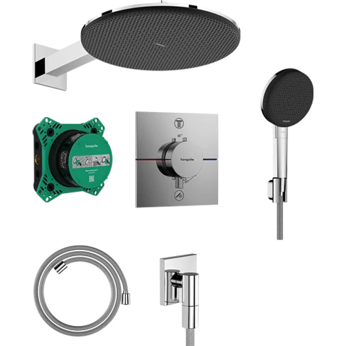 Hansgrohe Raindance Alive S Zuhanyszett 300, 1jet, termosztáttal és iBox universal 2 alaptesttel Króm 24630000