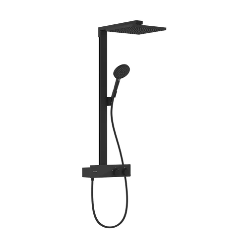 Hansgrohe Raindance E Showerpipe 300, 1jet EcoSmart ShowerTablet 350 Matt Fekete 27362670