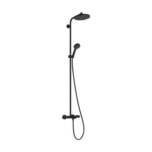 Hansgrohe Activera S Showerpipe 240, 1jet EcoSmart, kádtermosztáttal, Ecostat Fine Matt Fekete 28871670