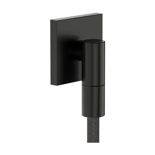 Hansgrohe FixFit Fine E Fali csatlakozó visszafolyásgátlóval Szálcsiszolt Fekete Króm 28883340