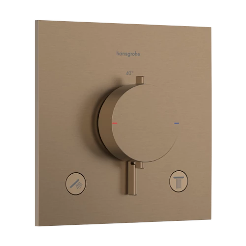 Hansgrohe Ecostat Comfort E Falsík alatti termosztát, 2 funkciós Szálcsiszolt Bronz 33711140