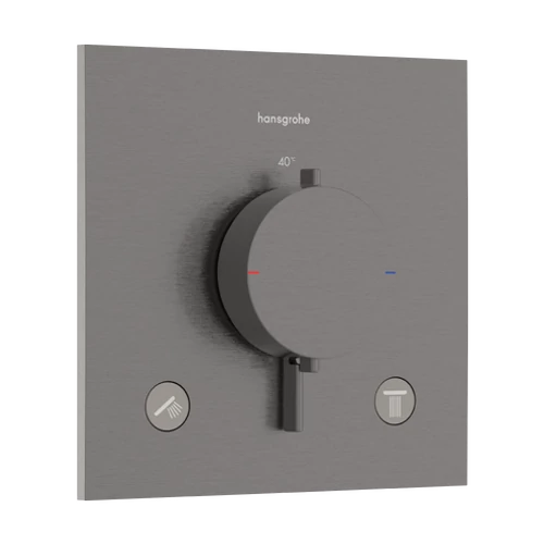Hansgrohe Ecostat Comfort E Falsík alatti termosztát, 2 funkciós Szálcsiszolt Fekete Króm 33711340
