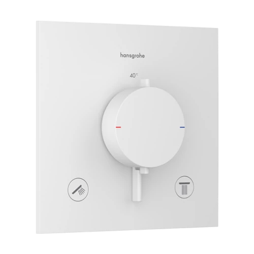 Hansgrohe Ecostat Comfort E Falsík alatti termosztát, 2 funkciós, Matt Fehér 33711700