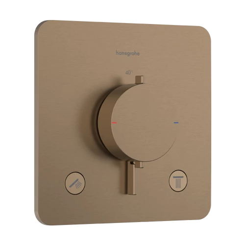 Hansgrohe Ecostat Comfort Q Falsík alatti termosztát, 2 funkciós Szálcsiszolt Bronz 33713140