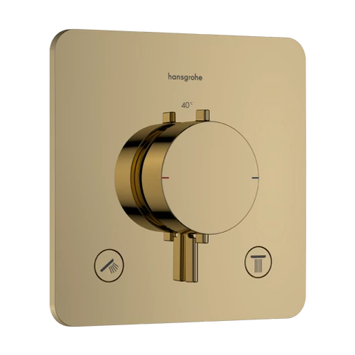 Hansgrohe Ecostat Comfort Q Falsík alatti termosztát, 2 funkciós Polírozott Arany Hatású 33713990