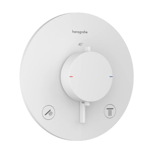 Hansgrohe Ecostat Comfort S Termosztát falsík alatti telepítéshez, 2 funkcióos Matt Fehér 33715700