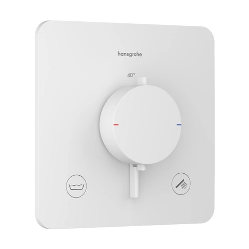 Hansgrohe Ecostat Comfort Q Falsík alatti termosztát, 2 funkciós, beépített biztonsági kombinációval EN1717 Matt Fehér 33717700