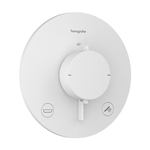Hansgrohe Ecostat Comfort S Falsík alatti termosztát, 2 funkciós, beépített biztonsági funkcióval EN1717 Matt Fehér 33718700