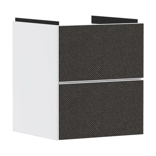 Hansgrohe Xevolos E Mosdószekrény kézmosóhoz 480/475, Matt Fehér színű, 2 fiókkal Textil sötétszürke 54172660