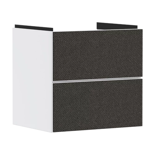 Hansgrohe Xevolos E Mosdószekrény 580/475, Matt Fehér színű, 2 fiókkal, normál mosdókhoz Textil sötétszürke 54175660