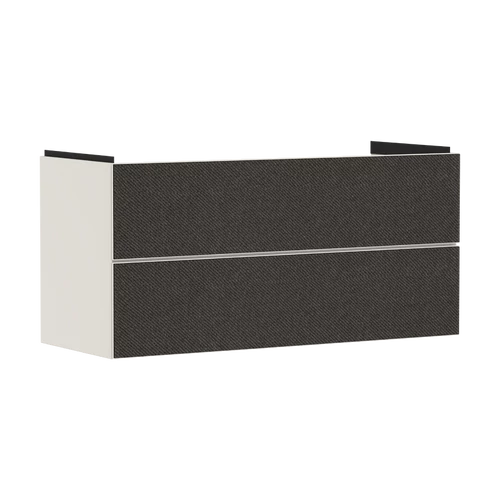 Hansgrohe Xevolos E Mosdószekrény 1180/475, Matt Homokbézs színű, 2 fiókkal, normál mosdókhoz Textil sötétszürke 54185660