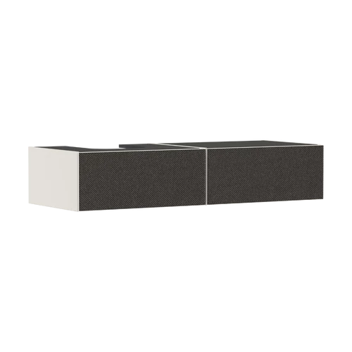 Hansgrohe Xevolos E Konzolos mosdószekrény Matt Homokbézs színben 1370/550, 2 fiókkal, ráültetett mosdótálhoz, balos Textil sötétszürke 54320660