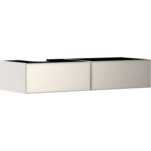 Hansgrohe Xevolos E Konzolos mosdószekrény Matt Homokbézs színben 1370/550, 2 fiókkal, ráültetett mosdótálhoz, balos Metál Homokszín 54320790