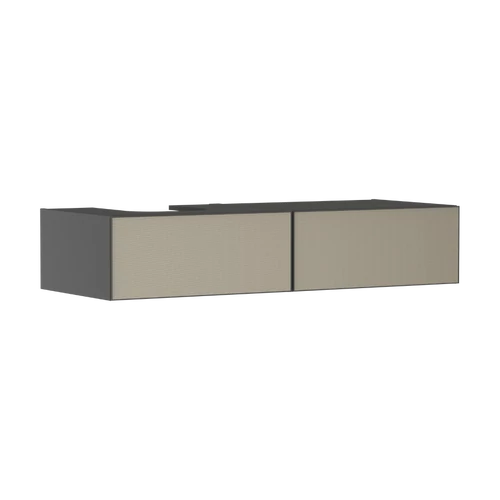 Hansgrohe Xevolos E Konzolos mosdószekrény Matt Palaszürke színben 1370/550, 2 fiókkal, ráültetett mosdótálhoz, balos Texturált bronz 54321390