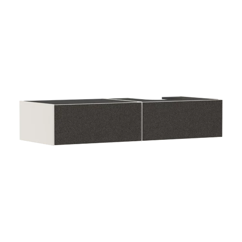 Hansgrohe Xevolos E Konzolos mosdószekrény Matt Homokbézs színben 1370/550, 2 fiókkal, ráültetett mosdótálhoz, jobbos Textil sötétszürke 54323660