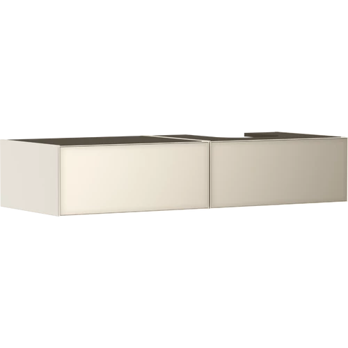Hansgrohe Xevolos E Konzolos mosdószekrény Matt Homokbézs színben 1370/550, 2 fiókkal, ráültetett mosdótálhoz, jobbos Metál Homokszín 54323790