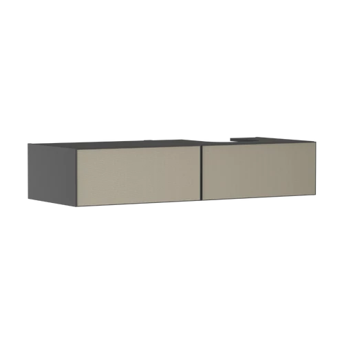 Hansgrohe Xevolos E Konzolos mosdószekrény Matt Palaszürke színben 1370/550, 2 fiókkal, ráültetett mosdótálhoz, jobbos Texturált bronz 54324390